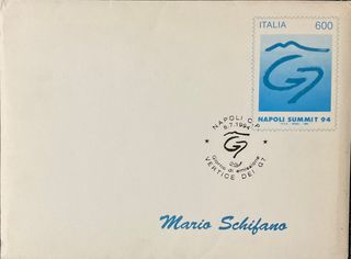 Busta Mario Schifano G7 Napoli Summit 94