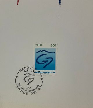 Busta Mario Schifano G7 Napoli Summit 94