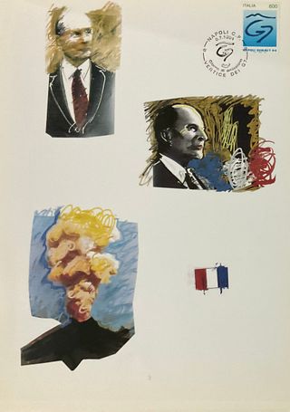 Busta Mario Schifano G7 Napoli Summit 94