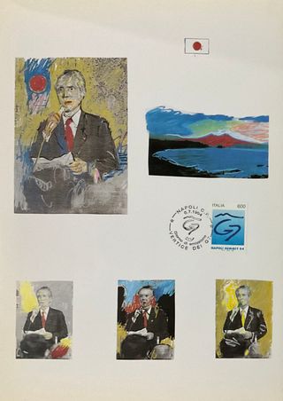 Busta Mario Schifano G7 Napoli Summit 94