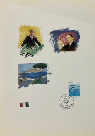 Busta Mario Schifano G7 Napoli Summit 94