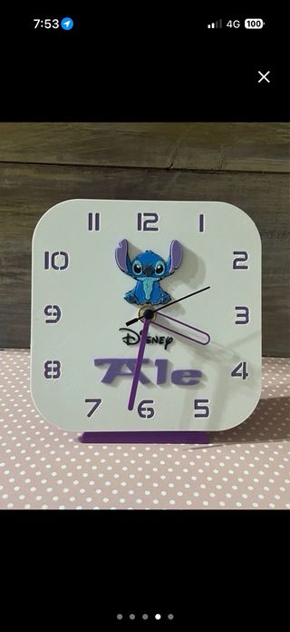 Reloj de mesa personalizado Stitch Disney
