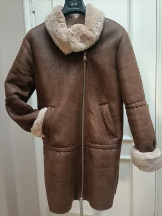 Abrigo Zara efecto borrego T-36/38
