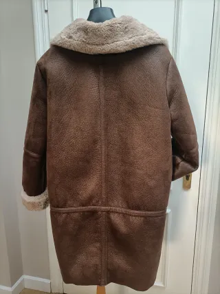 Abrigo Zara efecto borrego T-36/38