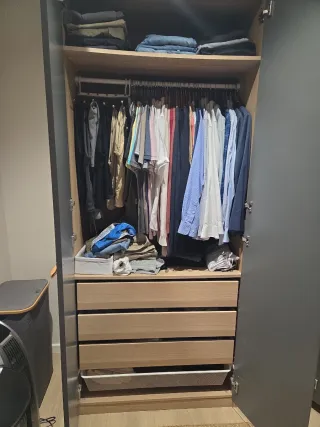 Armario 2/3 puertas gris