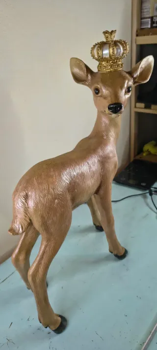 Coppia Cerbiatti Decorativi Reali