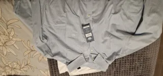 Camisa Dockers Rayas Azul Claro Talla XXL