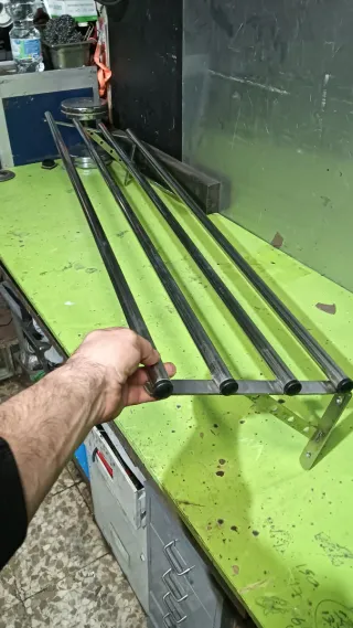 Estantería tubular  Acero Inox  137x30cm