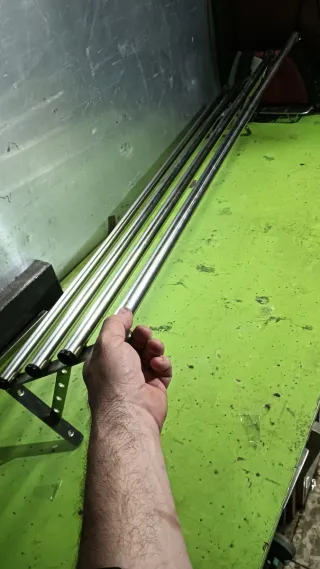 Estantería tubular  Acero Inox  137x30cm