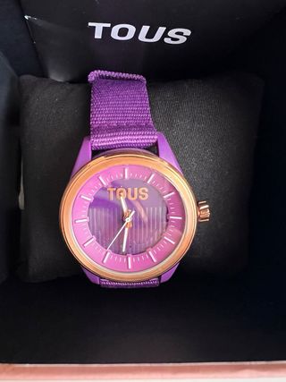 Reloj Tous Morado Analógico Solar Nuevo