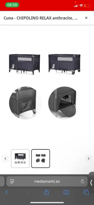 Cuna Chipolino Relax Tiramisu