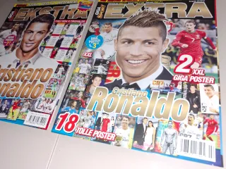 4 Revistas 67 posters real madrid ronaldo