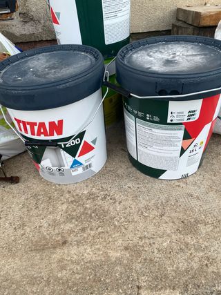 3 Bidones Pintura Titan,regalo moño y bote