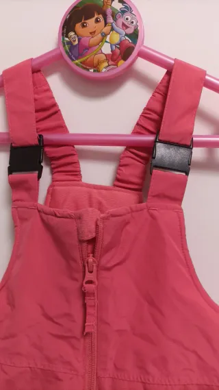 Mono Peto Esquí Niña Rosa