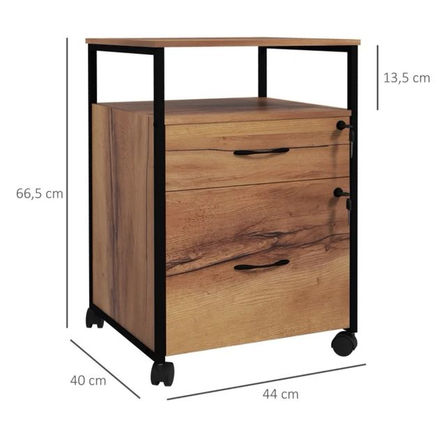 Cajonera de oficina madera y metal