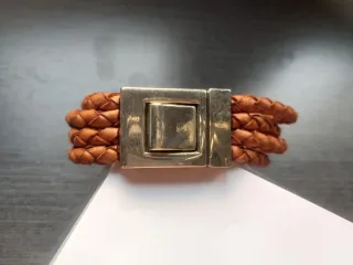 Lote Pulseras Cuero y Acero Unisex