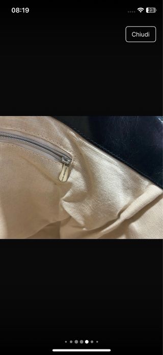 Borsa Trussardi Pelle Nera e Argento