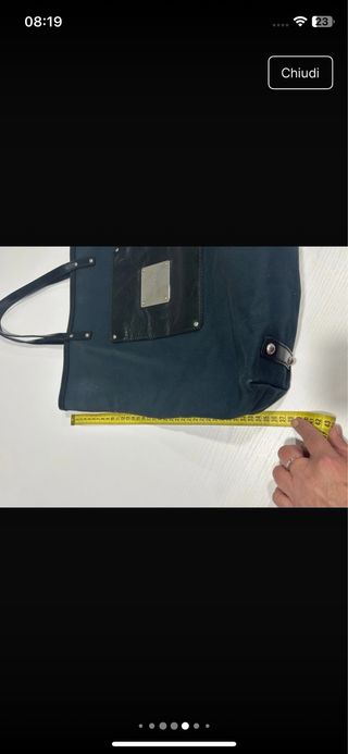 Borsa Trussardi Pelle Nera e Argento