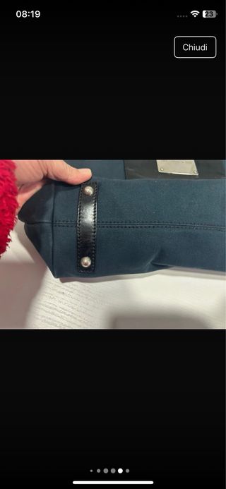 Borsa Trussardi Pelle Nera e Argento