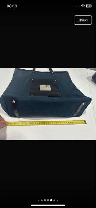 Borsa Trussardi Pelle Nera e Argento