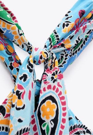 Top Zara Mujer Estampado Paisley Talla L