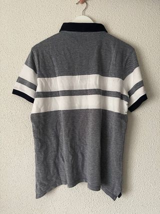 Polo Pertegaz Rayas Gris y Blanco Talla M