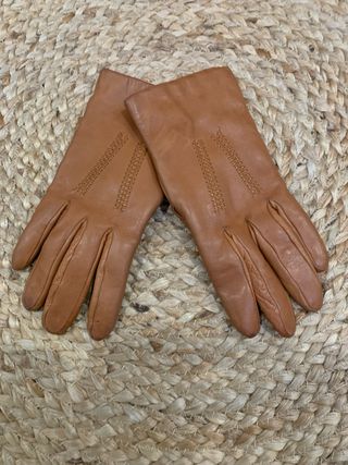 Guantes de piel camel