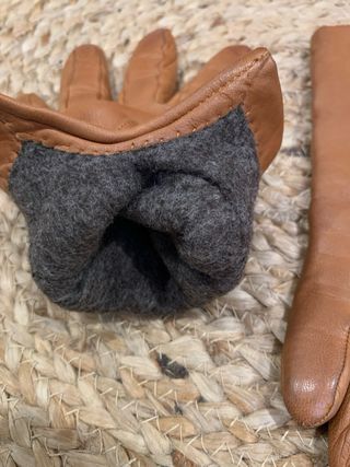 Guantes de piel camel