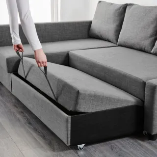 Sofá Cama Ikea Gris Tela