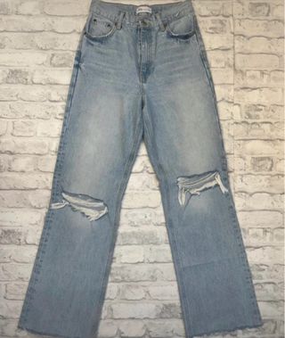 Jeans Wide Leg  Rotos Zara