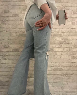 Jeans Wide Leg  Rotos Zara