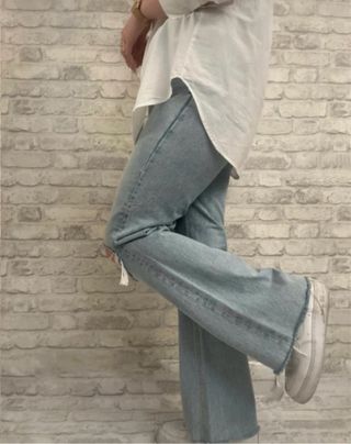 Jeans Wide Leg  Rotos Zara