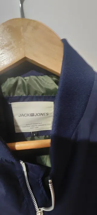 Chaqueta Bomber Hombre Azul