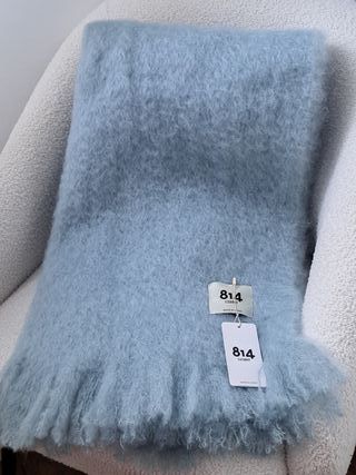 Chal Mohair Mantas Ezcaray Aguamarina