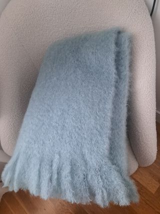 Chal Mohair Mantas Ezcaray Aguamarina