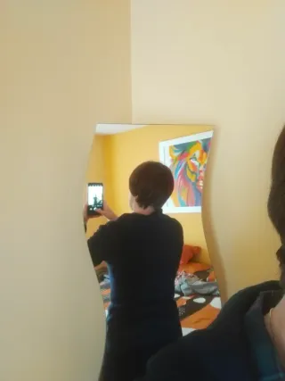 Jersey Mango azul marino cuello vuelto