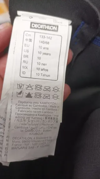 Traje de neopreno niño corto azul