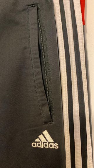 Pantaloni tuta Adidas neri S strisce bianche