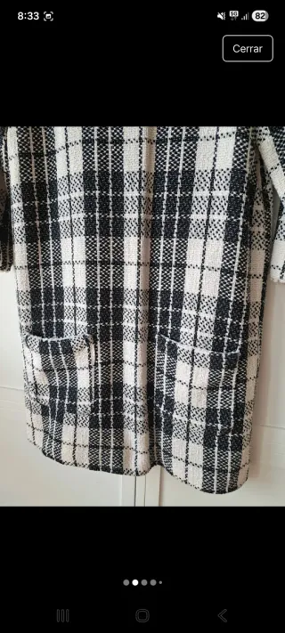 Vestido Zara cuadros blanco y negro