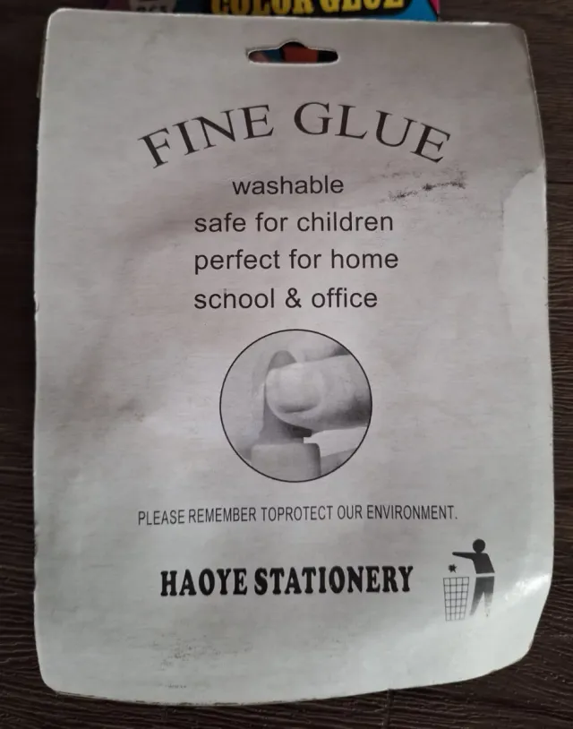 Lotto di 25 blister con colla colorata