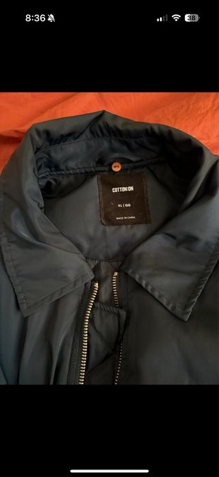 Chaqueta bomber azul