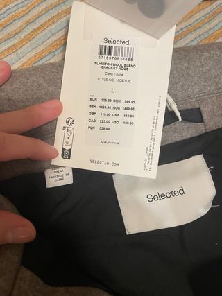 Cazadora Selected Talla L Color Topo