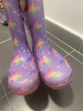 Botas de agua unicornio niña Talla 28,  nuevas