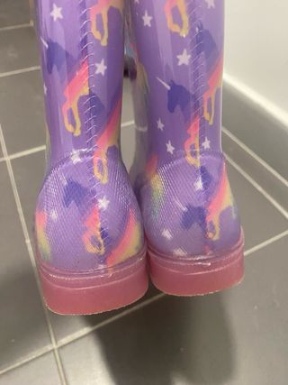 Botas de agua unicornio niña Talla 28,  nuevas