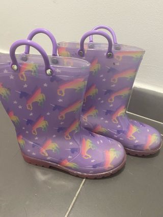 Botas de agua unicornio niña Talla 28,  nuevas