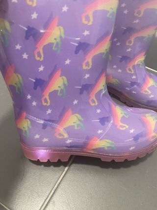 Botas de agua unicornio niña Talla 28,  nuevas