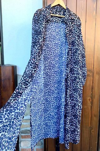 Simply Be Vestito/Kimono Lungo Stampa Leopardata