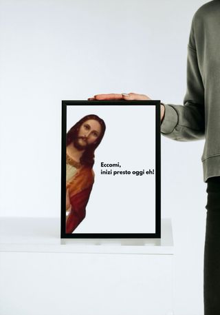 Quadro divertente Gesù 'Eccomi'