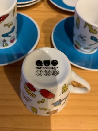 Juego 3 Tazas Café con sus Platos