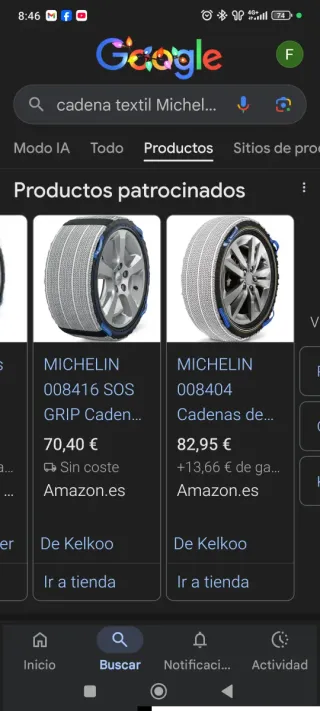 Cadenas para  nieve  coche cadena textil hielo